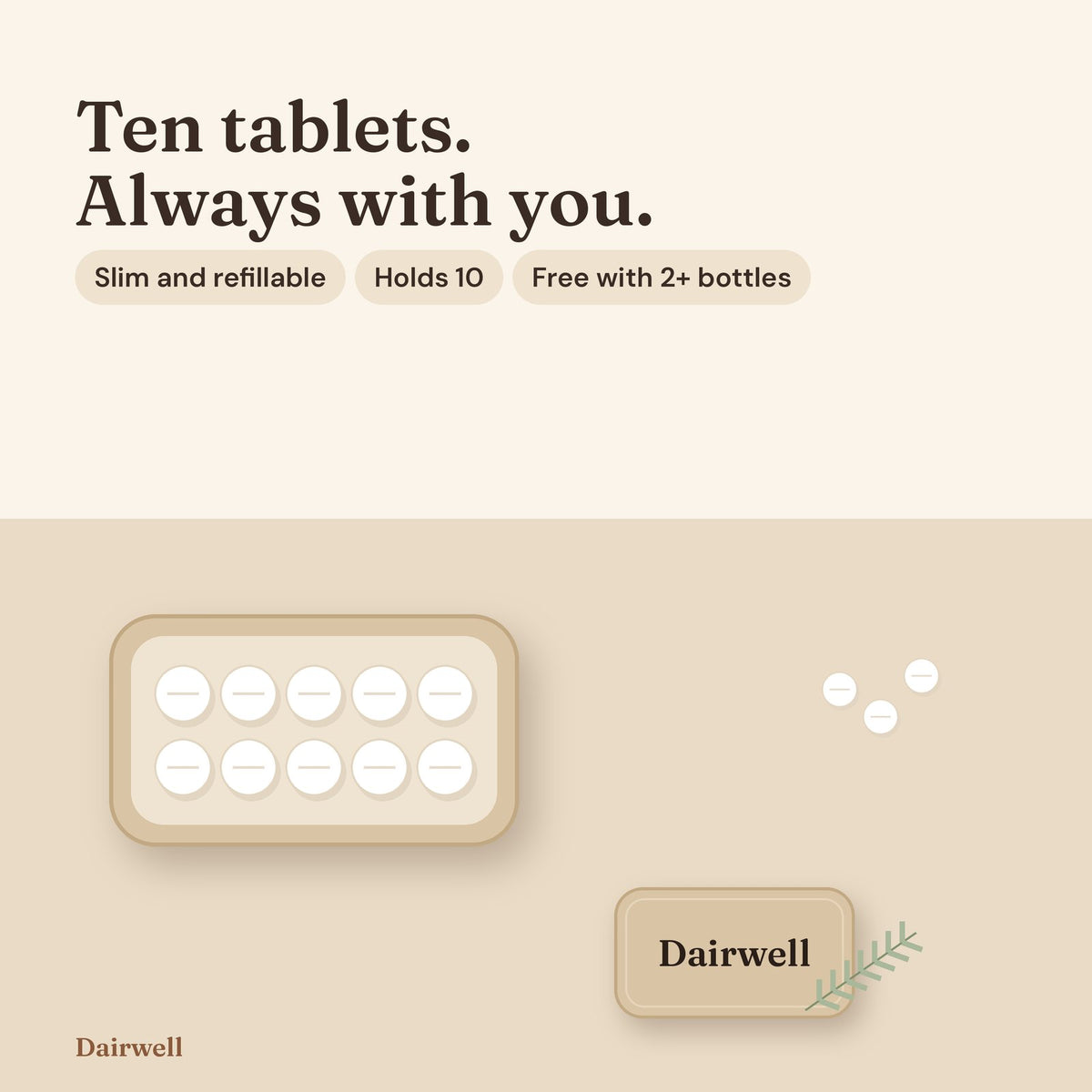 The Pocket Tin holds 10 tablets